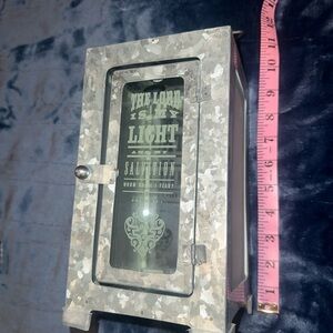 Decorative Metal Lantern with Inspirational Quote